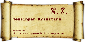 Messinger Krisztina névjegykártya