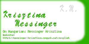 krisztina messinger business card